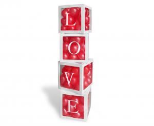 Zestaw pudełek 30 cm na balony z literami LOVE