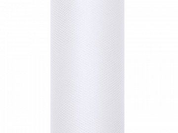 Tiul gładki, biały 0,5 x 9 m