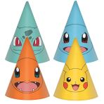 Czapeczki papierowe Pokemon z gumeczkami 16 cm