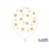 Balony30 cm Gwiazdki Crystal Clear, 6 szt.