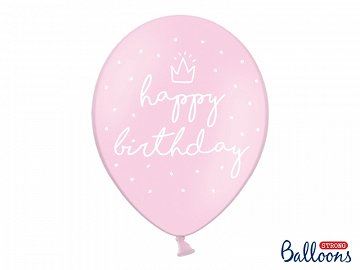 Balony 30 cm, HB P Baby Pink 6 szt