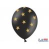 Balony 30 cm Gwiazdki Pastel Black, 6 szt.