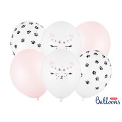 Balony 30cm, Kotek, mix