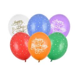 Balony 30 cm, Happy Birthday To You