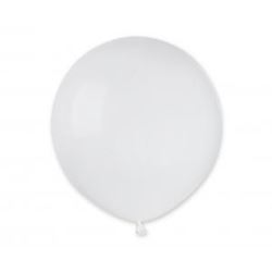 Balony G19 pastel 19" - White 001 / 25 szt.