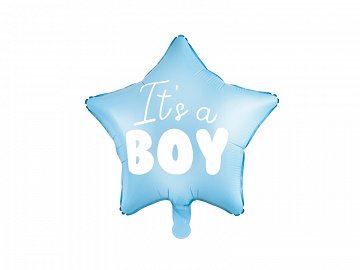 Balon foliowy Gwiazdka - It's a boy, 48cm, jasny n