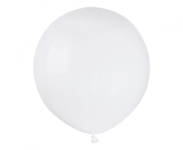 Balony G150 pastel 19" - białe 01/ 50 szt.