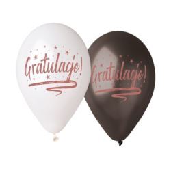 Balony Premium Hel "Gratulacje!", 13"/ 5 szt.