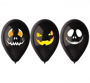 Balony Premium "Halloweenowe twarze", 12" / 3 szt.