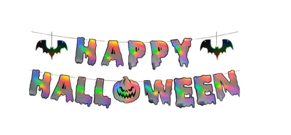 Baner Halloween Happy Halloween Holograficzny, 300