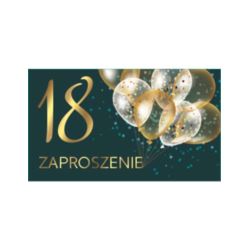 Zaproszenie Z 160x95 mm, Urodziny 18-stka, 10 szt.