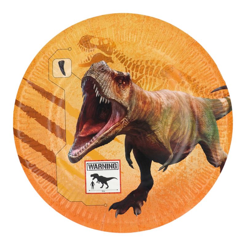 Talerzyki papierowe T-Rex 23cm