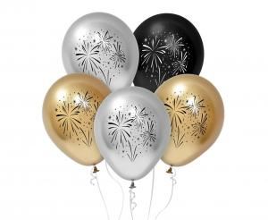 Balony Beauty&Charm Fajerwerki, 12"/ 5 szt.