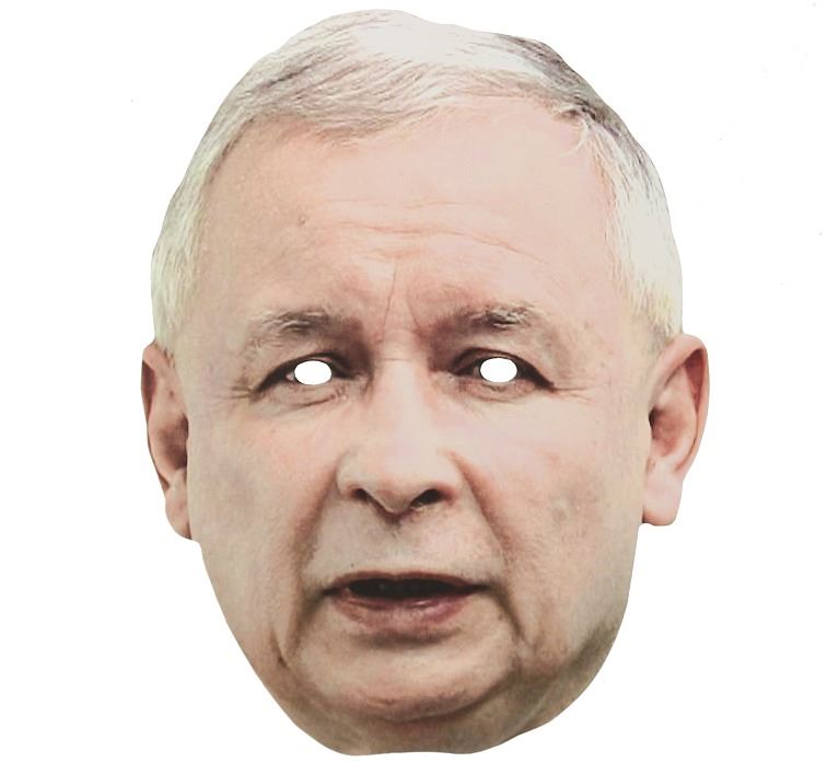 Maska papierowa "Jarosław Kaczyński"