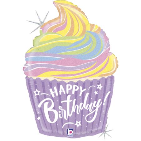 Balon Grabo 27" Pastel Birthday Cupcake