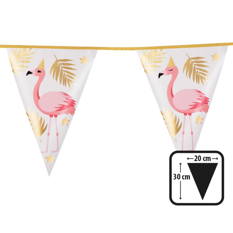 Girlanda Flagi Flamingi 4m