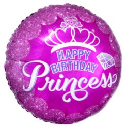 Balon foliowy HBD Princess 43cm