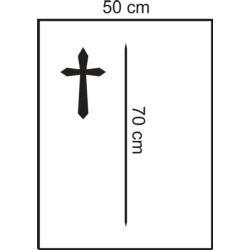 Rękaw foliowy 50x70 cm  Metal Krzyż 50 szt.