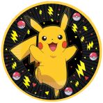Talerzyki papierowe Pikatchu 23 cm