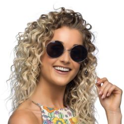 Okulary imprezowe Hippie XL szare