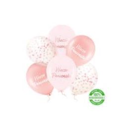 Balony biodegradowalne Wieczór Panieński rose gold