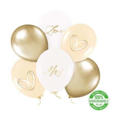 Balony lateksowe Mąż/Żona 12 cali 6 szt. zestaw