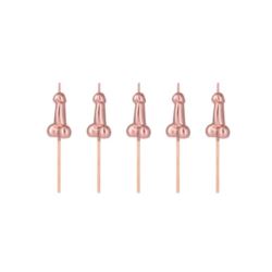 Świeczki penisy rose gold 5 szt.