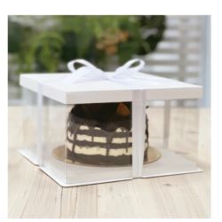 Pudełko na ciasto ze wstążką 25 x 25 x 15 cm 1 szt