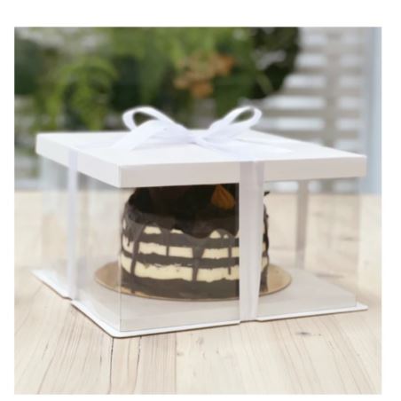 Pudełko na ciasto ze wstążką 25 x 25 x 15 cm 1 szt