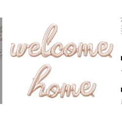 Balon foliowy Welcome Home, 335x71 cm, cappuccino