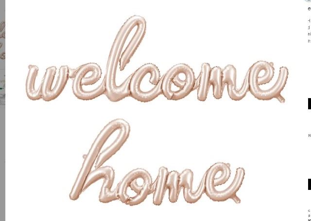 Balon foliowy Welcome Home, 335x71 cm, cappuccino Balon foliowy Welcome Home, 335x71 cm, cappuccino