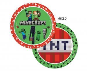 Talerzyki papierowe Minecraft 23cm Talerzyki papierowe Minecraft 23cm