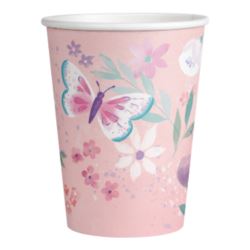 Kubecyki papierowe motylki 250ml/8szt