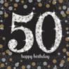 Serwetki Uroczysto"50" urodziny 16 szt zł&sr