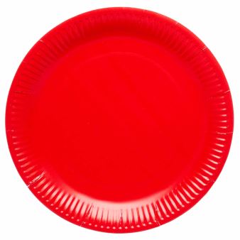 Talerze papierowe czerwone 23cm