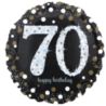 Balon foliowy holograficzny 70 lat, 43cm