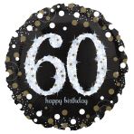 Balon foliowy holograficzny 60 lat, 43cm
