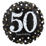 Balon foliowy holograficzny 50 lat, 43cm