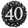 Balon foliowy holograficzny 40 lat, 43cm