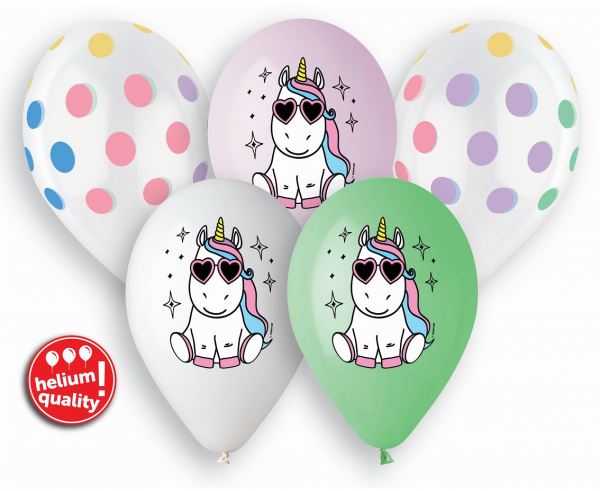 Balony Premium Hel Wesoły Jednorożec, 13 cali/ 5 s Balony Premium Hel Wesoły Jednorożec, 13 cali/ 5 s