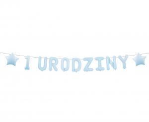 Girlanda papierowa "1 URODZINY", niebieska, 1,5 m Girlanda papierowa "1 URODZINY", niebieska, 1,5 m