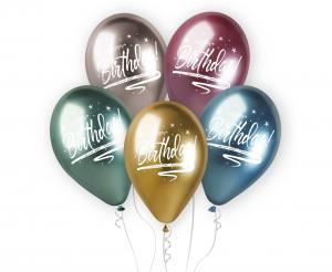 Balony Shiny Premium Hel Happy Birthday, 13"/ 5 s Balony Shiny Premium Hel Happy Birthday, 13"/ 5 s