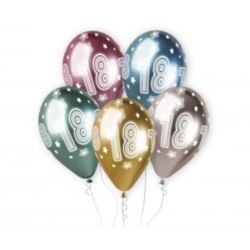 Balony Shiny Premium Hel Kosmiczna 18ka, 13"/ 5 sz