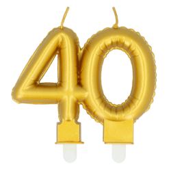 Złota świeczka 40 lat, 8cm