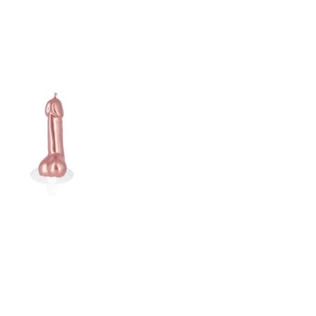 Świeczka penis różowe złoto