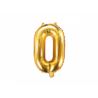 Balon foliowy Cyfra "0", 35cm, złoty