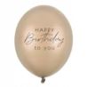 Balony 30 cm, Happy Birthday, Metallic Cold Gold
