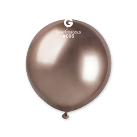 Balony GB150 shiny 19 cali - różowo-złote/ 5 szt.