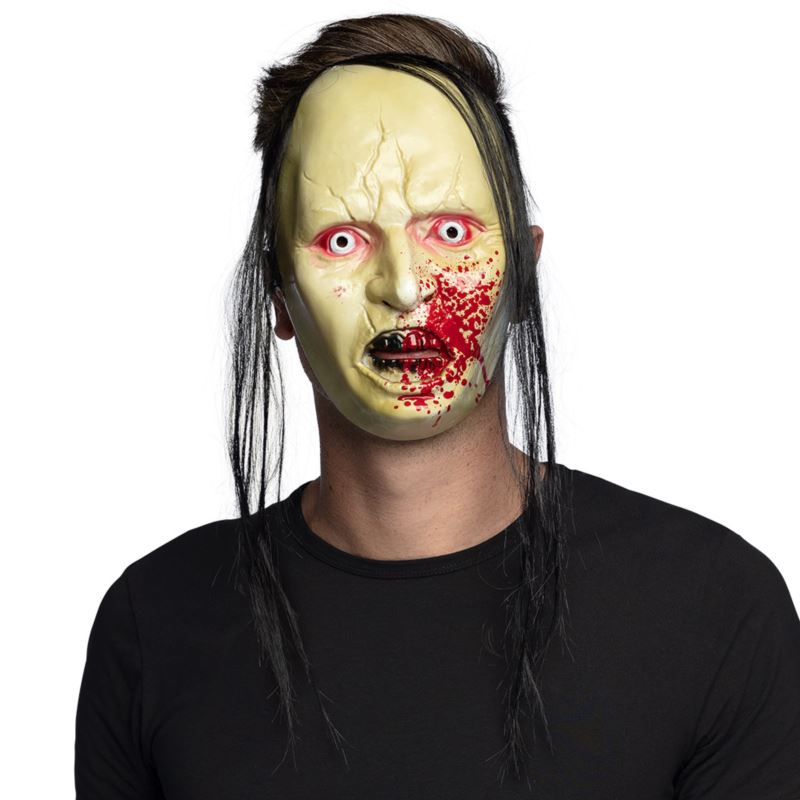 Maska Horror creep z włosami