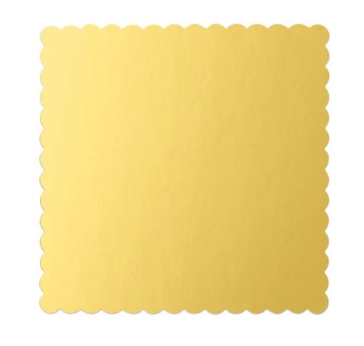Tacka na ciasto kwadratowa złota 20cm 1szt. Tacka na ciasto kwadratowa złota 20cm 1szt.